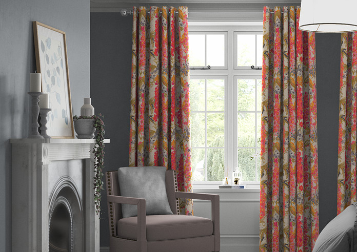 Hollihocks, Candy - Made to Measure Curtains - Image 3
